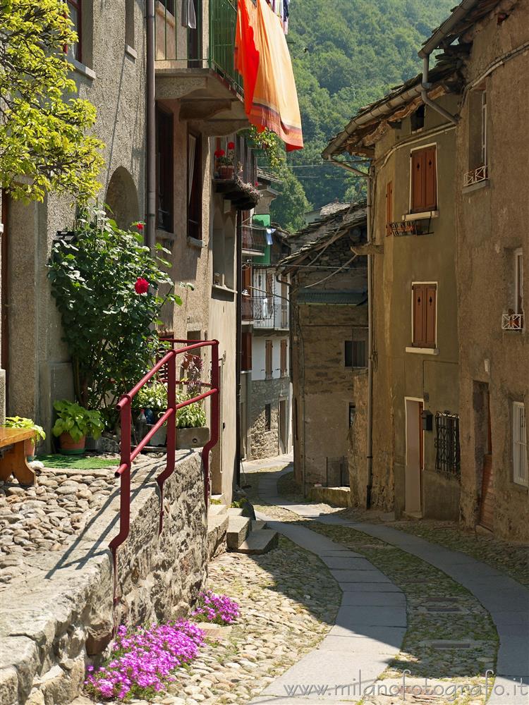 Piedicavallo (Biella, Italy) - The main street of the town